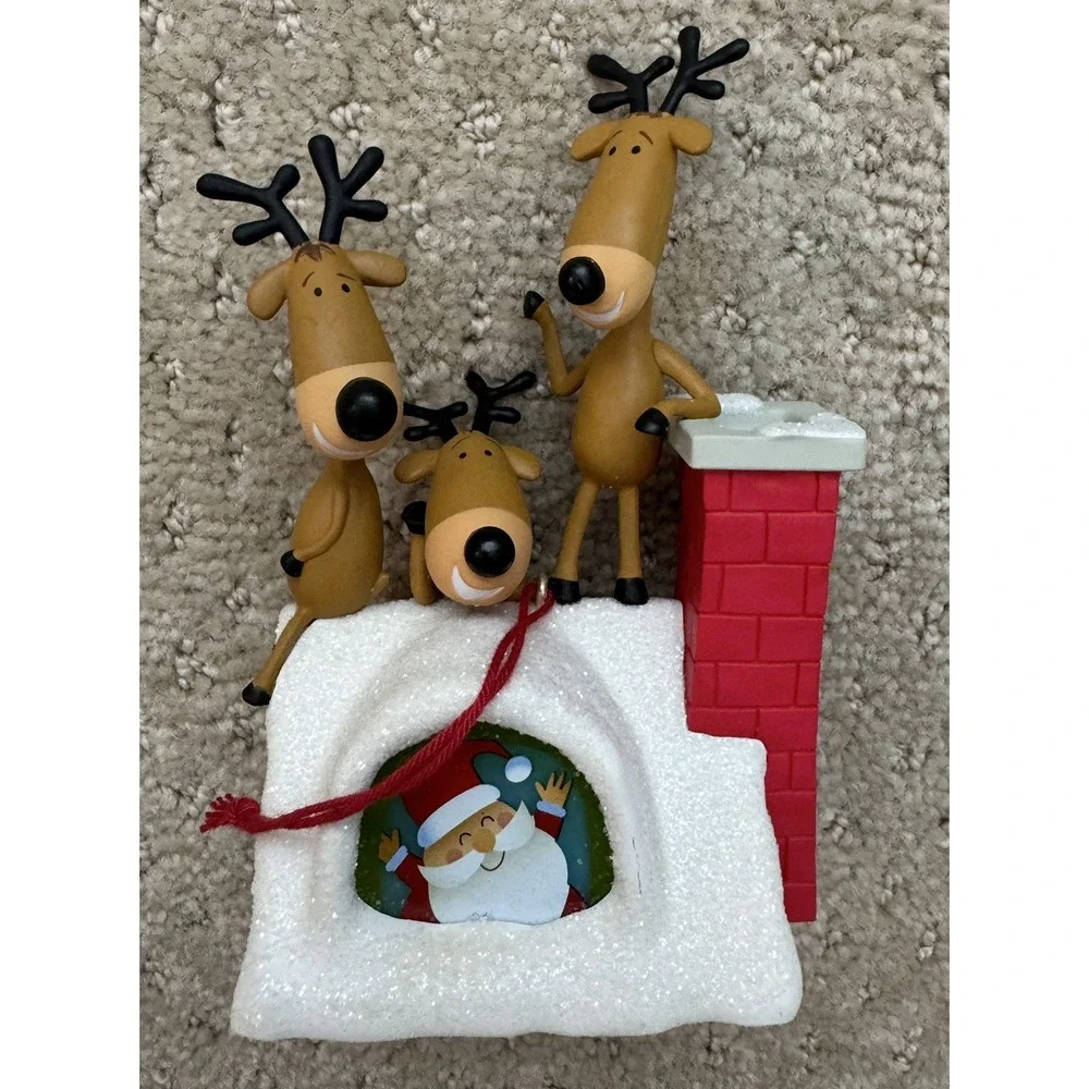 HALLMARK 2010 Up On The Housetop Interactive Ornament & Story Book 2pc Set (NEW)